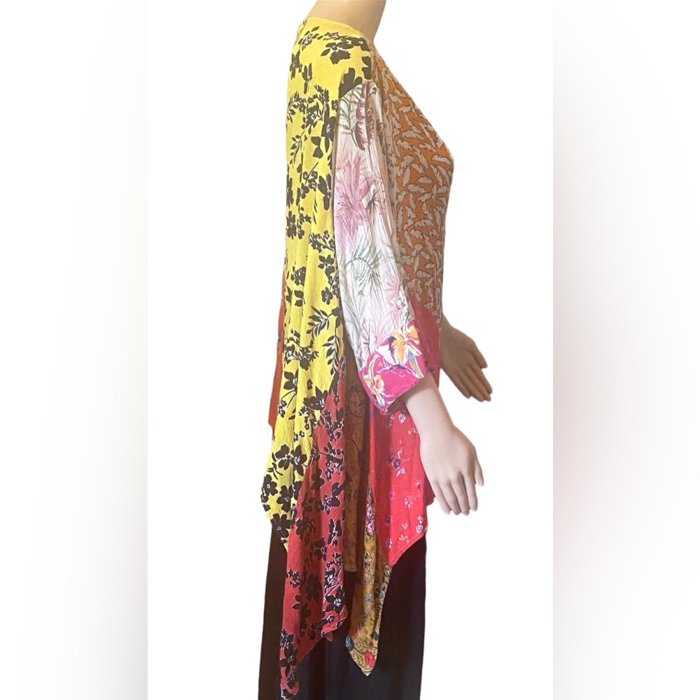 Sacred Threads Light Weight Patchwork Boho Long S… - image 7